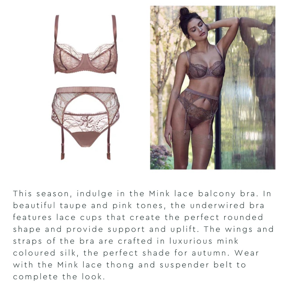 Fleur Of England Silk Bra & Suspender Belt Set In Mink / Small 32c — image 2 of 8